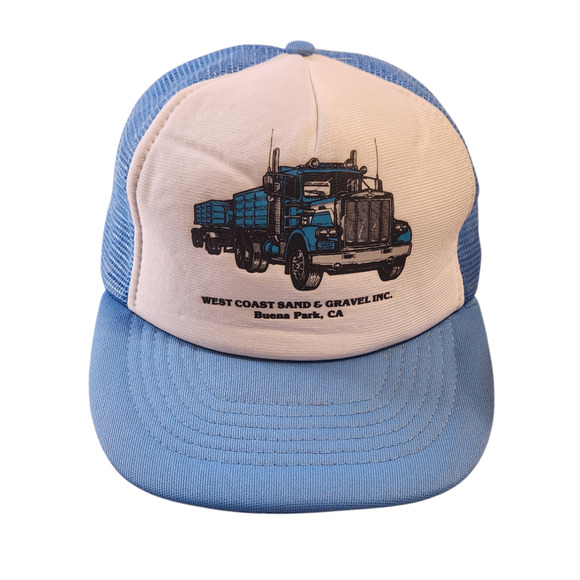 West Coast Sand & Gravel Inc Trucker Hat Men's Adjustable M/L Blue White - Picture 1 of 5